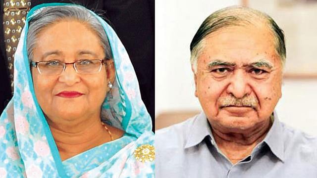 প্রধানমন্ত্রী শেখ হাসিনা ও ড. কামাল হোসেন।