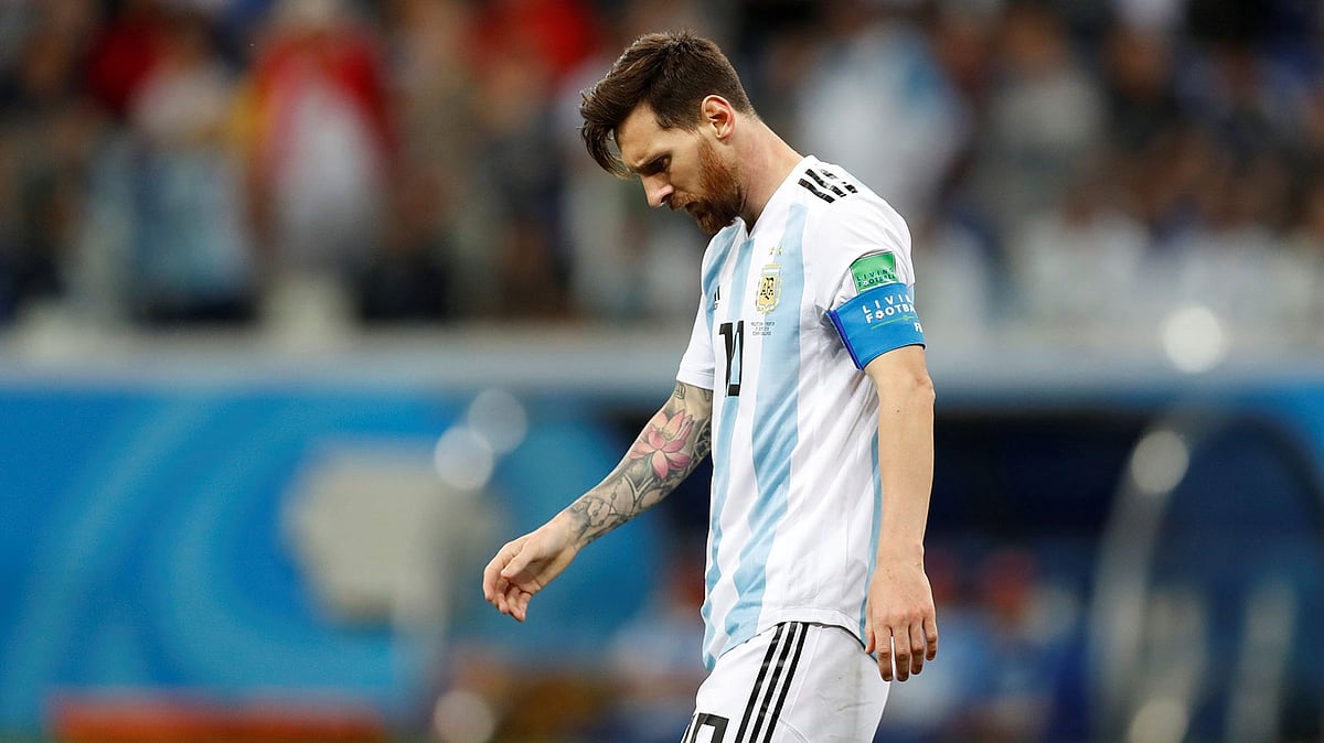 ক্রোয়েশিয়ার কাছে হেরে বিমর্ষ মেসি। ফাইল ছবি