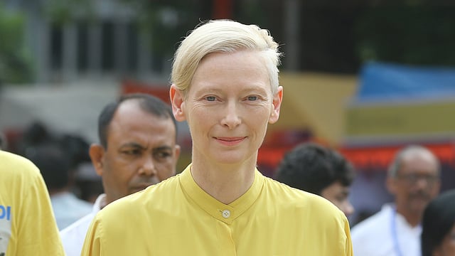 লিট ফেস্টে অস্কার বিজয়ী অভিনেত্রী টিলডা সুইন্টন। ছবি: আবদুস সালাম
