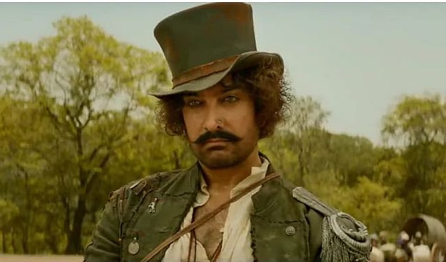 ‘থাগস অব হিন্দোস্থান’ ছবির দৃশ্যে আমির খান