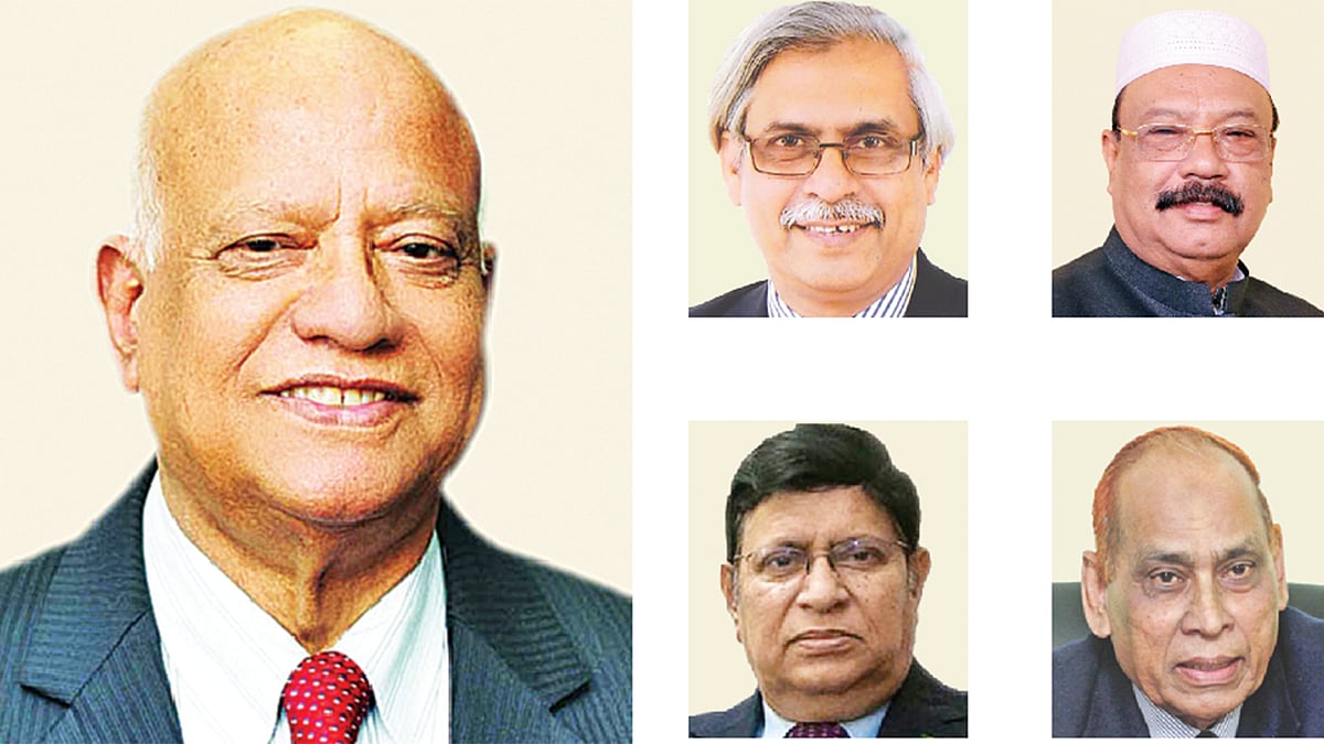 আবুল মাল ­ মুহিত, মিসবাহ উদ্দিন সিরাজ, বদরউদ্দিন আহমদ, আবদুল মোমেন, ছহুল হোসাইন