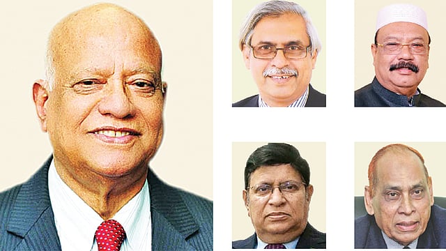 আবুল মাল ­ মুহিত, মিসবাহ উদ্দিন সিরাজ, বদরউদ্দিন আহমদ, আবদুল মোমেন, ছহুল হোসাইন