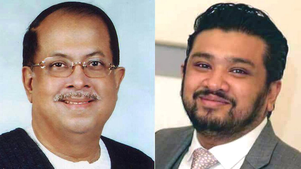 গিয়াস উদ্দিন কাদের চৌধুরী ও হুম্মাম কাদের চৌধুরী। ছবি: সংগৃহীত