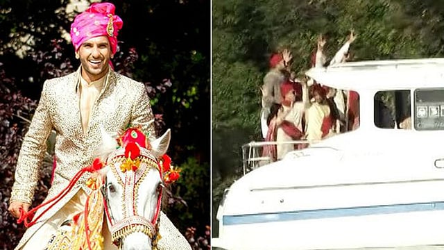 বিয়েতে রণবীর সিং আসেন ঘোড়ায় চড়ে