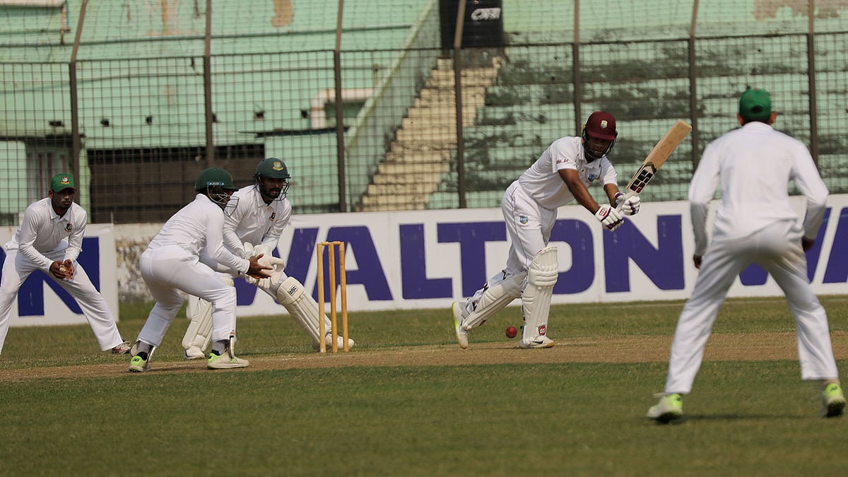 প্রস্তুতি ম্যাচে ব্যাটিং অনুশীলনটা ভালোই হয়েছে ওয়েস্ট ইন্ডিজের। ছবি: প্রথম আলো