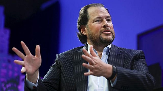 সেলসফোর্সের প্রধান নির্বাহী মার্ক বেনিওফ। ছবি: রয়টার্স