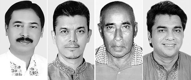 অধ্যক্ষ তারিকুল ইসলাম ,রকিবুল ইসলাম বকুল ,কাজী সেকেন্দার আলী ,আরিফুর রহমান মিঠু