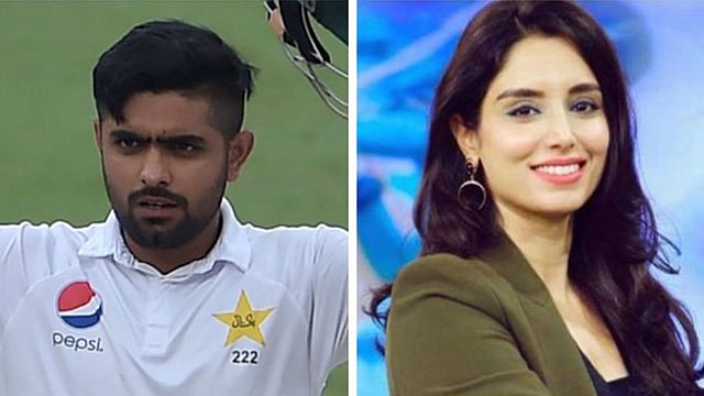 টুইটারে এক নারী সাংবাদিককে ধুয়ে দিয়েছেন বাবর আজম। ছবি: টুইটার