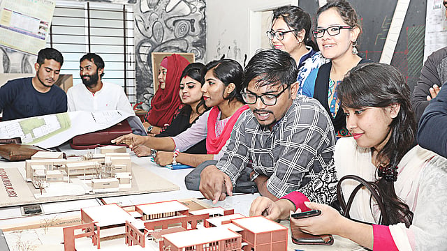 সৃজনশীল পড়ালেখার আনন্দ আছে স্থাপত্যে। ছবি: স্বপ্ন নিয়ে