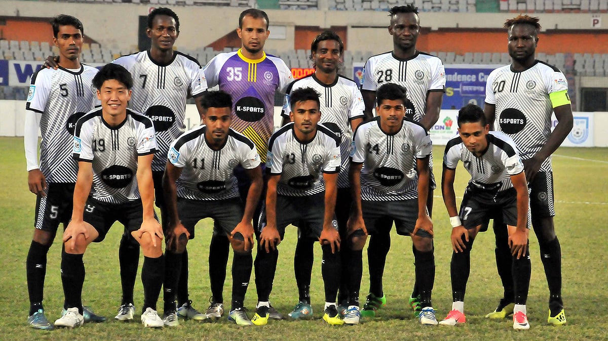 রহমতগঞ্জের বিপক্ষে মোহামেডান স্পোর্টিং লিমিটেডের একাদশ। ছবি: বাফুফে