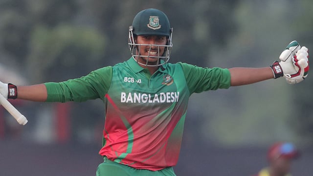 সেঞ্চুরির পর সৌম্য। ছবি: প্রথম আলো