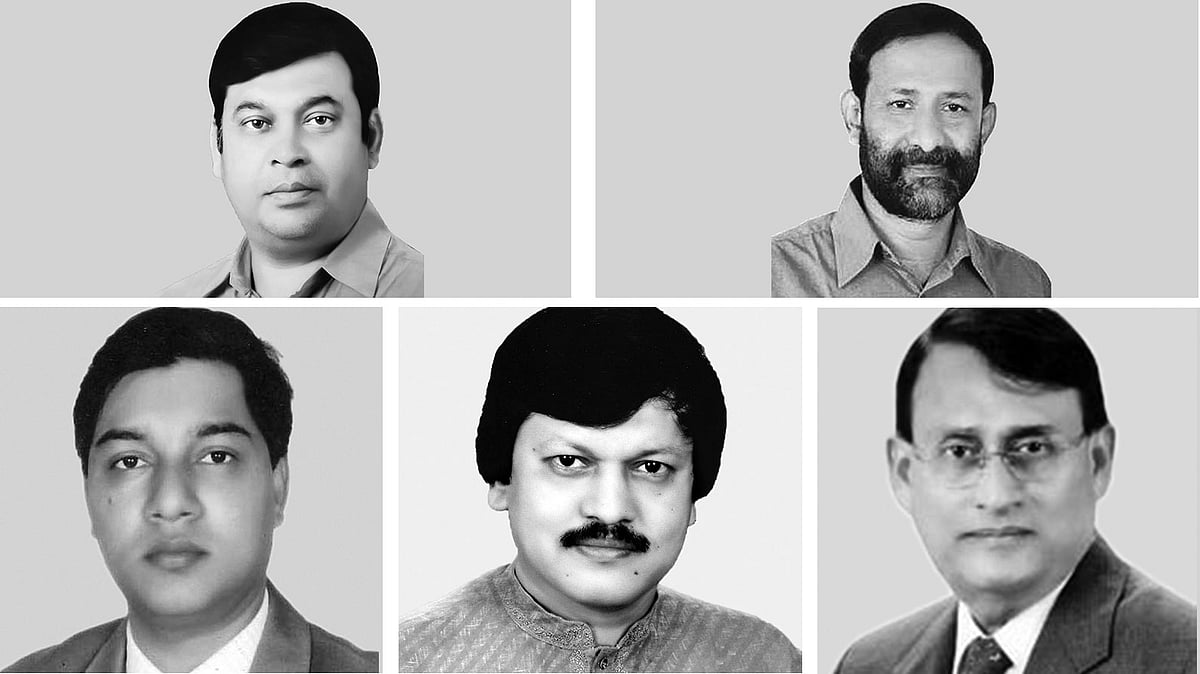 শাহ মো. ওয়ারেছ আলী, ফরিদুল কবির, এম রশিদুজ্জামান মিল্লাত, মোস্তাফিজুর রহমান, সুলতান মাহমুদ