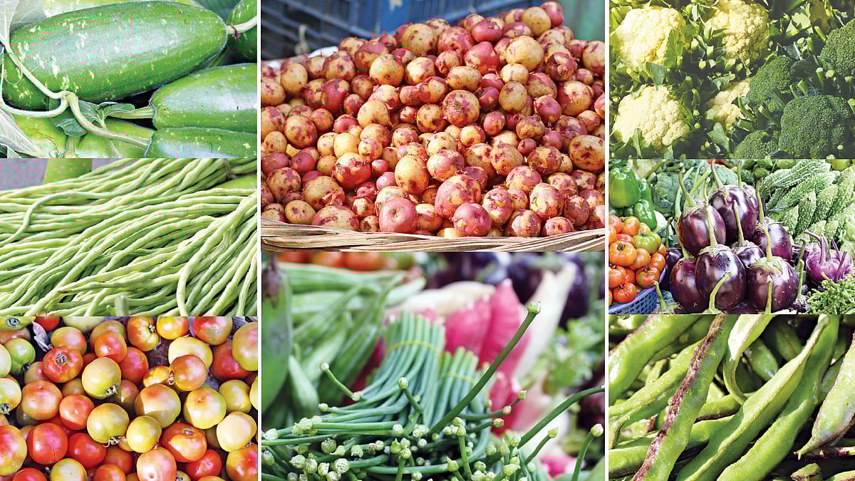 শীতের সবজিতে বাজার এখন বর্ণিল। ছবি: লেখক