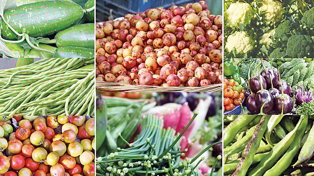 শীতের সবজিতে বাজার এখন বর্ণিল। ছবি: লেখক