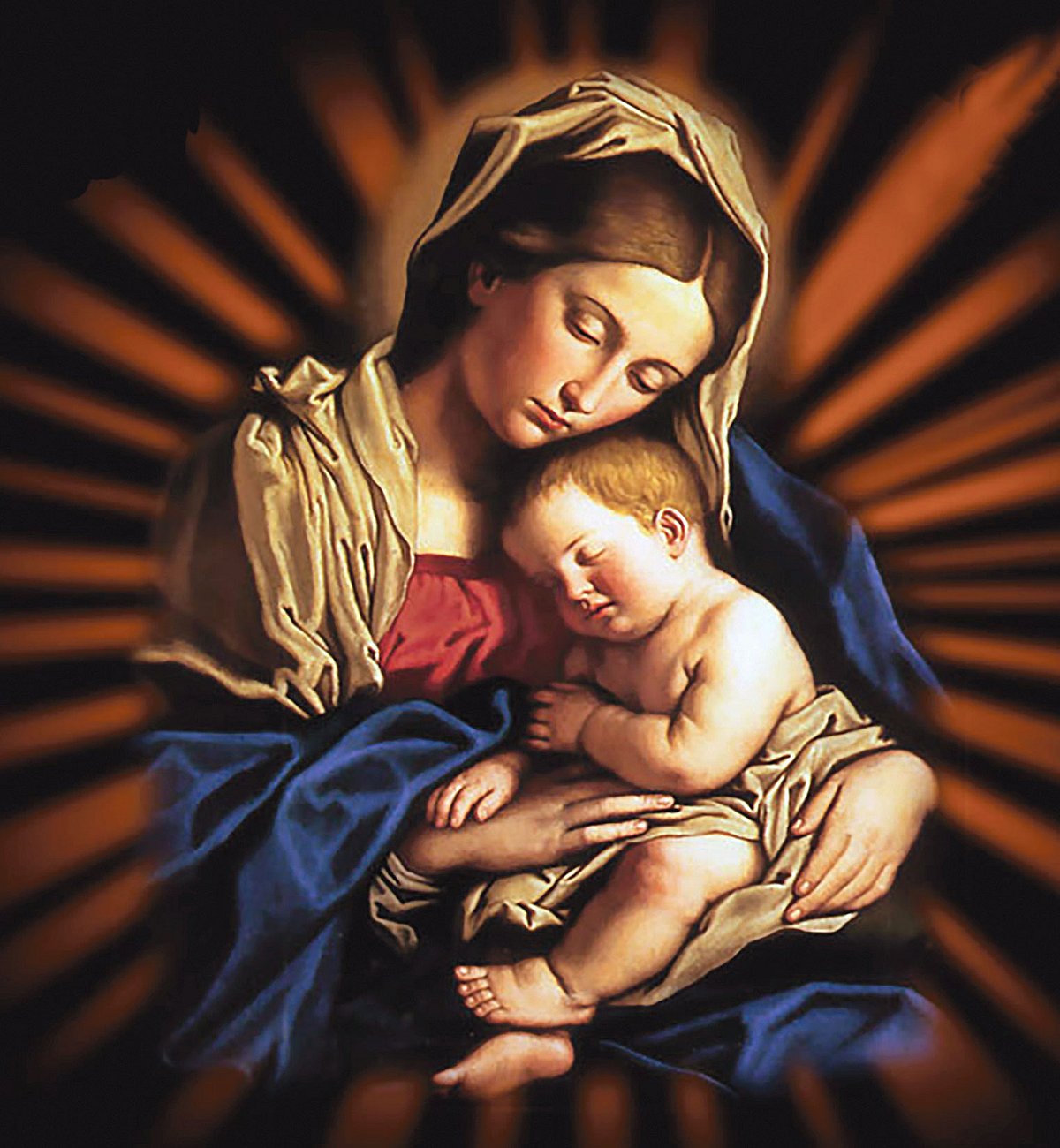 শিল্পীর কল্পনায় মা মেরির কোলে শিশু িযশু। ছবি: ইন্টারনেট থেকে সংগৃহীত