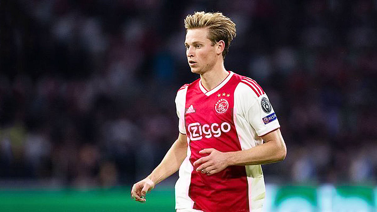 আয়াক্সের মিডফিল্ডার ফ্রেঙ্কি ডি ইয়ং। ছবি: টুইটার