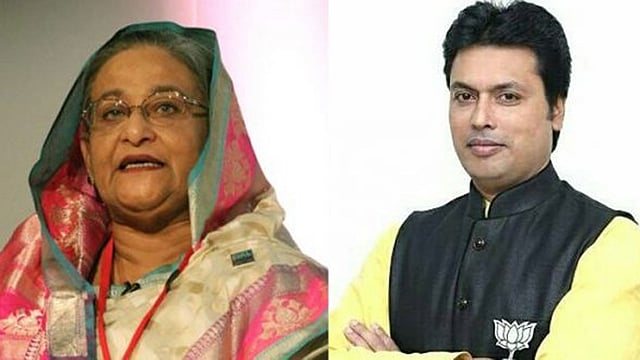 প্রধানমন্ত্রী শেখ হাসিনা ও বিপ্লব কুমার দেব