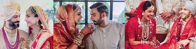 আনন্দ আহুজা ও সোনম কাপুর,দীপিকা পাড়ুকোন ও রণবীর সিং,প্রিয়াঙ্কা চোপড়া ও নিক জোনাস