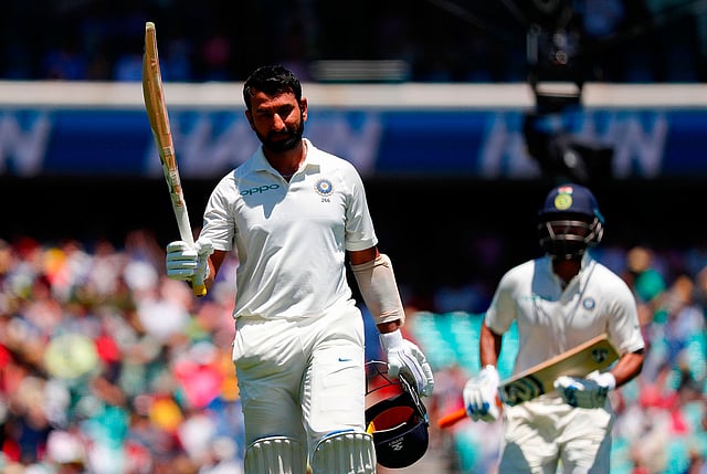 অস্ট্রেলিয়া সিরিজের মূল নায়ক পূজারা। ছবি: এএফপি