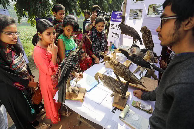 পাখি মেলায় শিশুদের আগ্রহ ছিল সবচেয়ে বেশি।