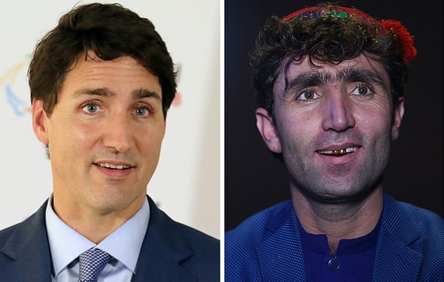 হুবহু কানাডার প্রধানমন্ত্রী জাস্টিন ট্রুডোর মতো দেখতে আফগানিস্তানের ট্যালেন্ট শোর প্রতিযোগী আবদুল সালাম মাফতুন। ছবি: এএফপি