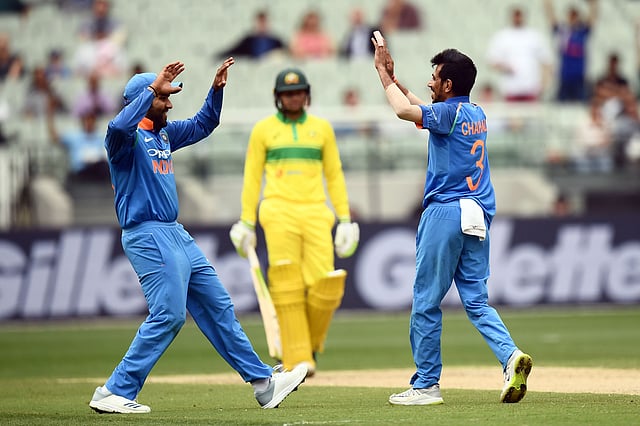 চাহালের সামনে দাঁড়াতেই পারেনি অস্ট্রেলিয়া। ছবি: এএফপি