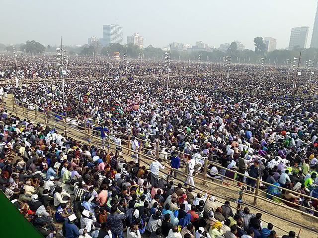 ব্রিগেড ময়দানে জনপ্লাবন। ছবি: ভাস্কর মুখার্জী