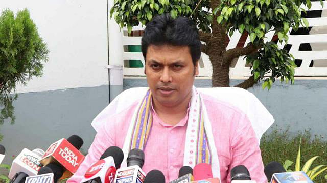 ত্রিপুরার মুখ্যমন্ত্রী বিপ্লব কুমার দেব। ফাইল ছবি