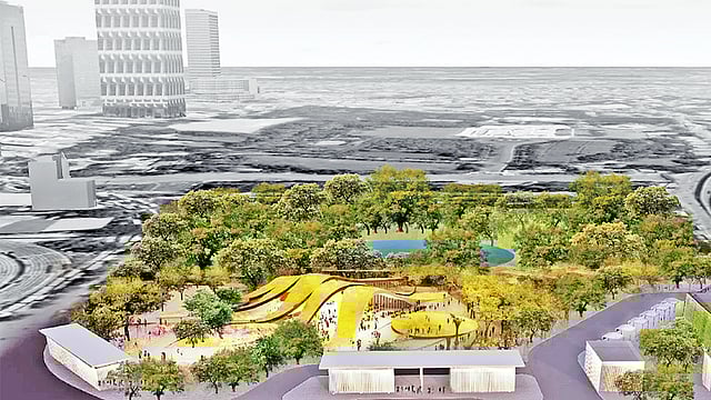 নকশায় ঢেলে সাজানোর পরে গুলিস্তান পার্ক।