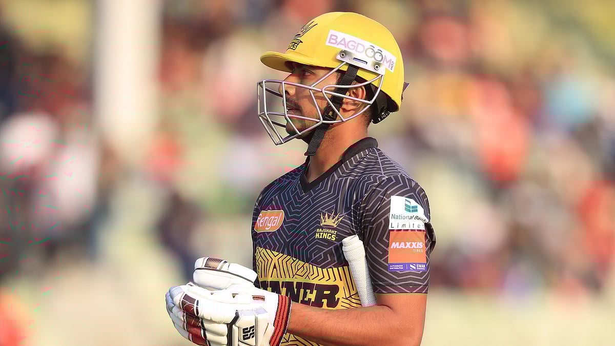 আজও রাজশাহীর একাদশের বাইরে সৌম্য। ছবি: প্রথম আলো