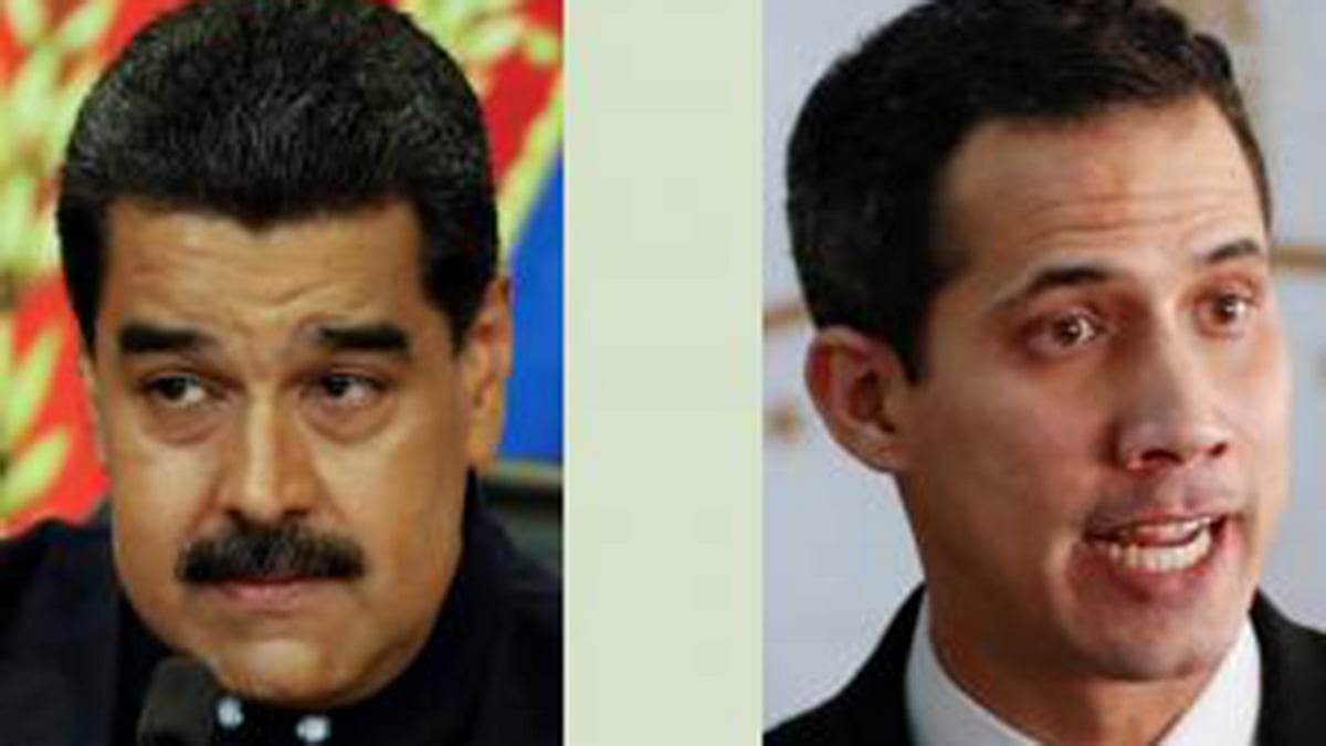 নিকোলা মাদুরো ও হুয়ান গুয়াইদো