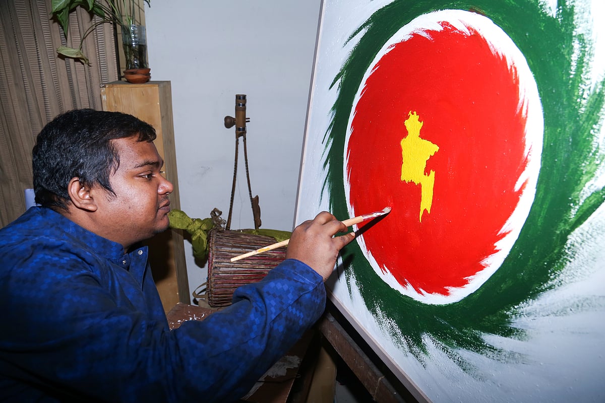 শাহীন রেজা রাসেল মনে করেন, মনের জোরই আসল জোর। ছবি: সাবরিনা ইয়াসমীন