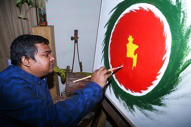 শাহীন রেজা রাসেল মনে করেন, মনের জোরই আসল জোর। ছবি: সাবরিনা ইয়াসমীন