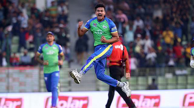 তাসকিন আহমেদ বিপিএলে সত্যি যেন উড়ছেন। ফাইল ছবি