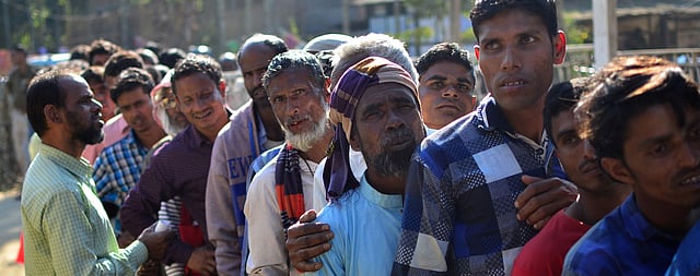 আসামে ‘বাংলাদেশি’ খুঁজতে ইতিমধ্যে খসড়া নাগরিকপঞ্জি হয়েছে। ফাইল ছবি