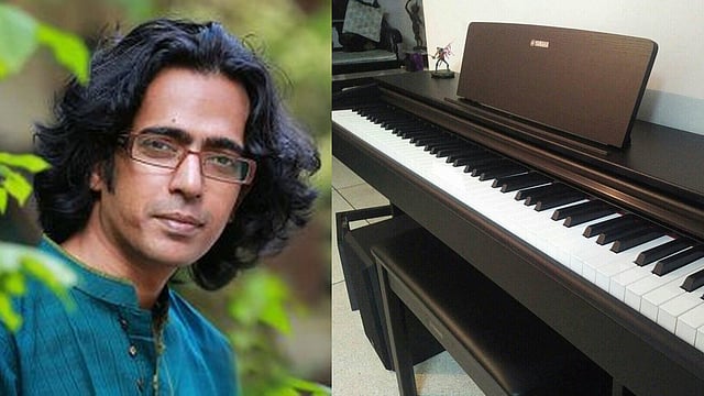 বাপ্পা মজুমদার ও জন্মদিনে উপহার পাওয়া গ্র্যান্ড পিয়ানো