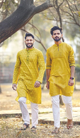 বসন্তের পাঞ্জাবিতে মিলবে নানা রকম ছাপা ও একরঙা নকশা। পাঞ্জাবি: দেশাল ও বিবিয়ানা