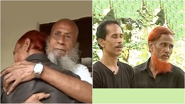 বাবার সঙ্গে বাবুল আক্তার (বামে)। ভাইয়ের সঙ্গে বাবুল আক্তার (ডানে)। বিনা বিচারে টানা ১৭ বছর কারাগারে কাটে গাজীপুরের এই বাসিন্দার।