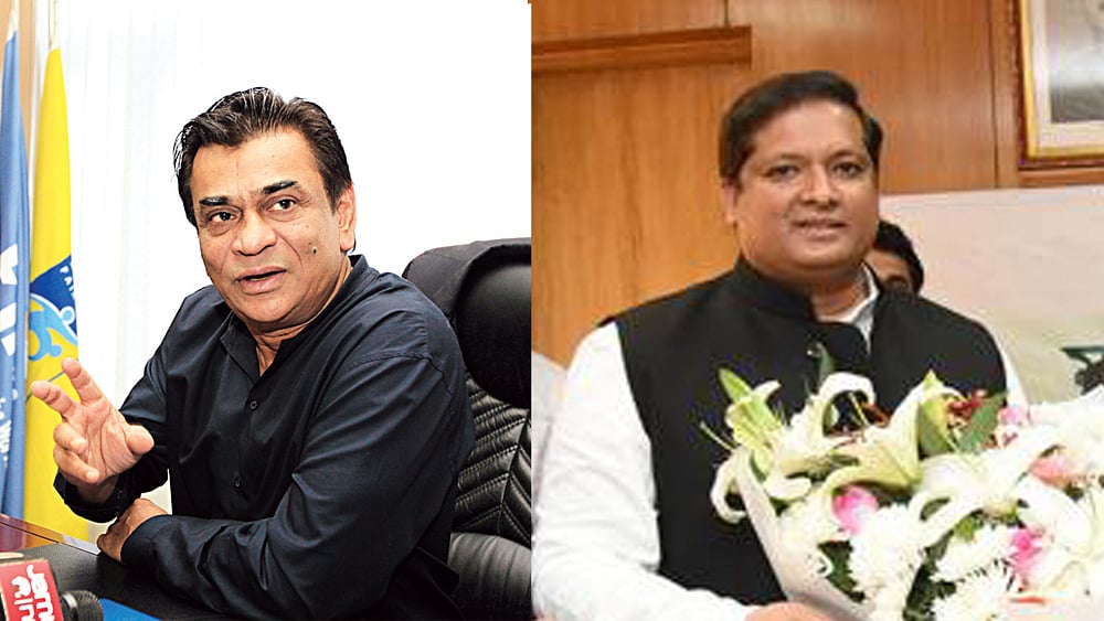 বাংলাদেশ ফুটবল ফেডারেশনের সভাপতি কাজী সালাউদ্দিন এবং যুব ও ক্রীড়া প্রতিমন্ত্রী জাহিদ আহসান রাসেল। ফাইল ছবি