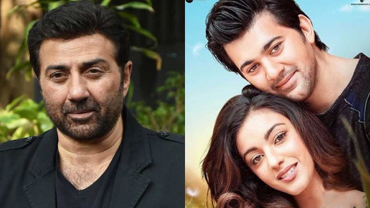 সানি দেওল এবং ‘পল পল দিল কে পাস’ ছবির পোস্টারে করণ দেওল ও শাহির বম্বা