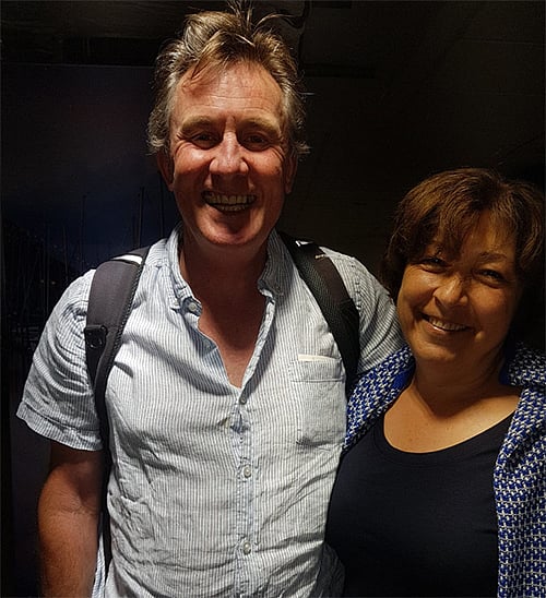 মাইক আর জেনি: ক্রাইস্টচার্চ টু অকল্যান্ড ফ্লাইটে পাশের দুই সহযাত্রী। ছবি: লেখক