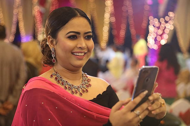 গায়েহলুদ অনুষ্ঠানে ভাবনা। ছবি: দীপু মালাকার