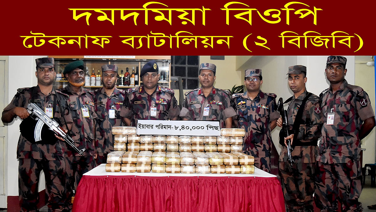 জব্দ করা ইয়াবার চালান।