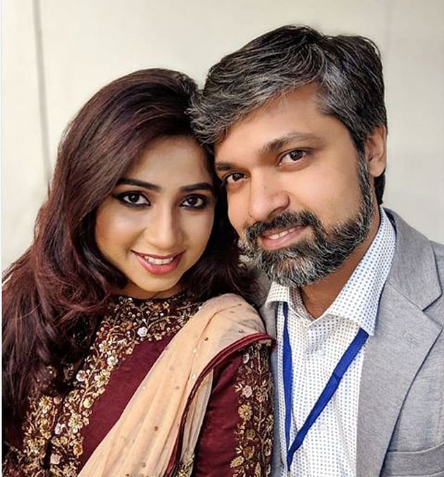 শ্রেয়া ঘোষাল ও শিলাদিত্য মুখোপাধ্যায়। ছবি: ইনস্টাগ্রাম থেকে নেওয়া