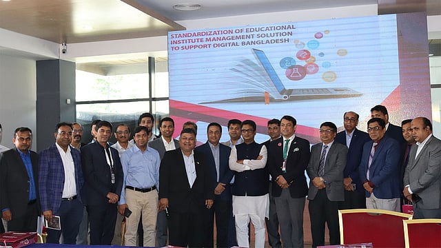 সফটএক্সপো ২০১৯ মেলায় বেসিস স্ট্যান্ডিং কমিটি অন ডিজিটাল এডুকেশন বিষয়ে আলোচনা। ছবি: সংগৃহীত।