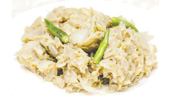 চ্যাপা শুঁটকির  সবুজ ভর্তা
