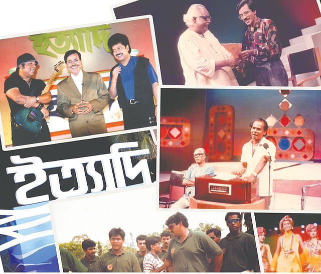 ১. ২০০১ সালের মার্চে প্রচারিত ‘ইত্যাদি’তে একটি দেশাত্মবোধক গানের দৃশ্যে হানিফ সংকেতের সঙ্গে কুমার বিশ্বজিৎ ও আইয়ুব বাচ্চু। ২. – ১৯৯৩ সালের ‘ইত্যাদি’তে প্রয়াত এম আর আখতার মুকুল ও হানিফ সংকেত। ৩. ১৯৯০ সালের ‘ইত্যাদি’র একটি পর্বে সুরকার সত্য সাহা ও ভাষাসৈনিক আবদুল লতিফ। ৪. ১৯৯৭ সালে আইসিসি ট্রফিতে চ্যাম্পিয়ান হওয়ার আনন্দে ক্রিকেট নিয়ে গান নির্মাণ করেন হানিফ সংকেত। এটি প্রচারিত হয় ১৯৯৭ সালের ২৯ মে।