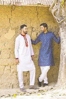 লাল, সাদা ও নীল রং পাঞ্জাবিতে বেশি দেখা যাচ্ছে।  পাঞ্জাবি: লুবনান ও মেনজ ক্লাব