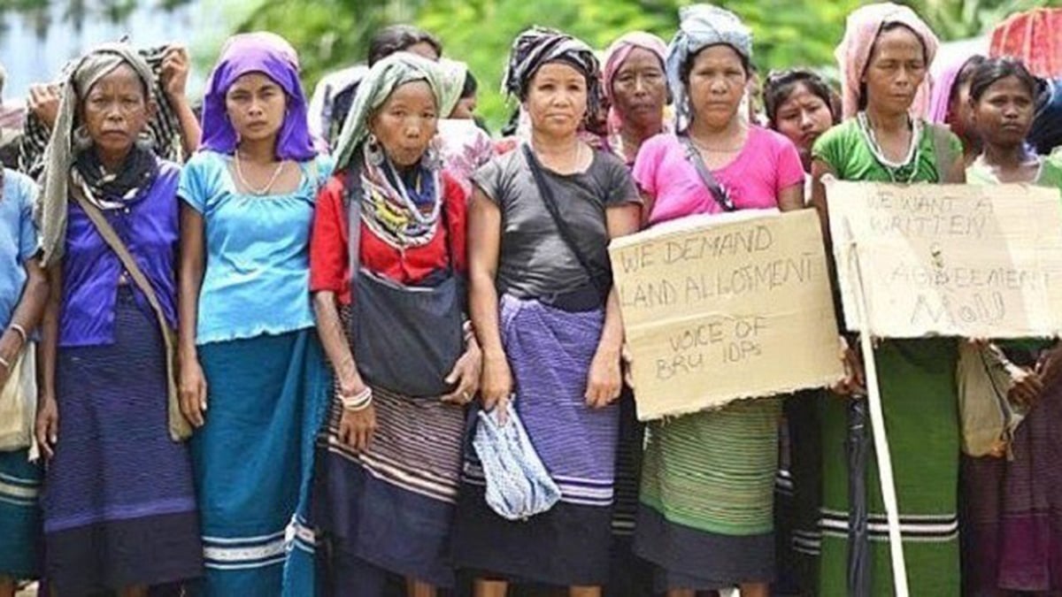 ত্রিপুরায় ২২ বছর ধরে বসবাস করছে মিজোরামের বাস্তুচ্যুত ব্রু বা রিয়াংরা। ছবি: ইনসাইড এনইয়ের সৌজন্যে