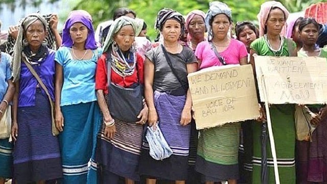 ত্রিপুরায় ২২ বছর ধরে বসবাস করছে মিজোরামের বাস্তুচ্যুত ব্রু বা রিয়াংরা। ছবি: ইনসাইড এনইয়ের সৌজন্যে